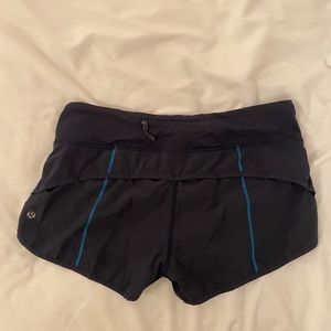 Lululemon navy speed up shorts